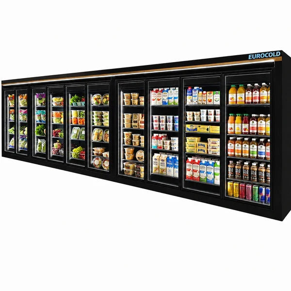 EuroCold 10 Glass Door Supermarket Cooler, Remote or Self Contain EUC-10 | SKU: CLR-EUC-10