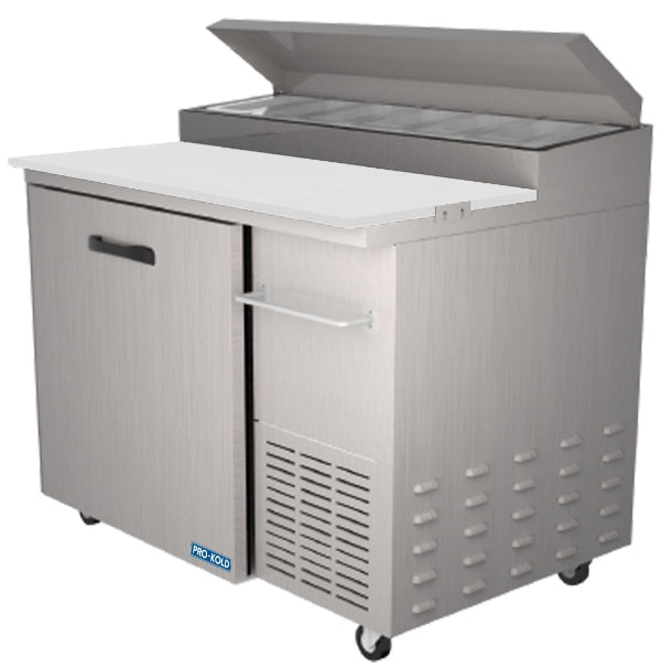 44'' Pro-Kold Single Door Pizza Prep Table PPT-44-01 | SKU: TBL-PPT-4401