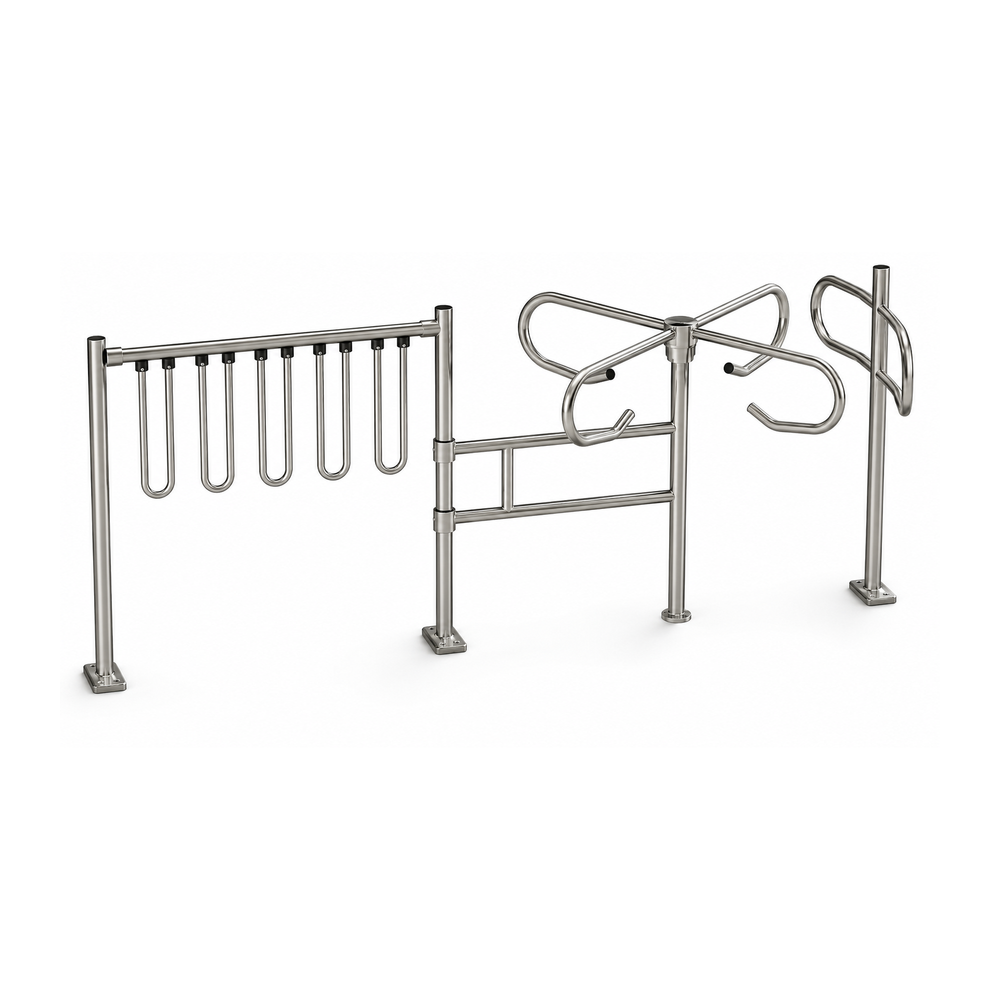 Full Entrance Control System with Turnstile and Rail Barrier