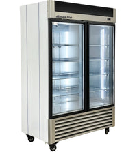 Alaska-Line 55'' Stainless Steel Double Glass Door Cooler 50 Cu.Ft., HIT-409 | SKU: CLR-HIT-409