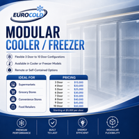 EuroCold Supermarket Cooler & Freezer, Remote or Self Contain - From 3 Door To 10 Door Options | SKU: FRZ-EUF-3-3DR-FREEZER