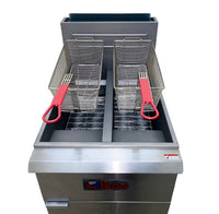 Ikon Natural Gas 40 lb. Capacity per Tank Split Tank Fryer - 120,000 BTU, IGF-40/40-2 NG | SKU: FRY-IGF-40-40-2-NG