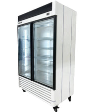 55" Alaska-Line Reach in 2 Glass Door Freezer 50 Cu.Ft HIT-408 | SKU: FRZ-HIT-408