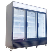 78'' Alaska-Line Three Door Glass Freezer 54 Cu.Ft. HIT-807 | SKU: FRZ-HIT-807-78IN