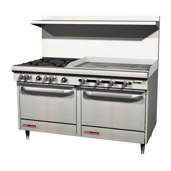 60'' Southbend Range Oven with 36'' Griddle & 4 Burners S60DD-3G | SKU: GRD-S60DD-3G