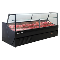 97'' Alaska-Line Square Deli Meat Showcase Cooler with Storage HIT-818 | SKU: CLR-HIT-818