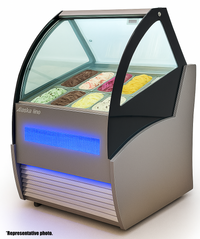 Alaska-Line 8 Pan Gelato Freezer Showcase 8.4 Cu.Ft. Capacity, HIT-816 | SKU: FRZ-HIT-816