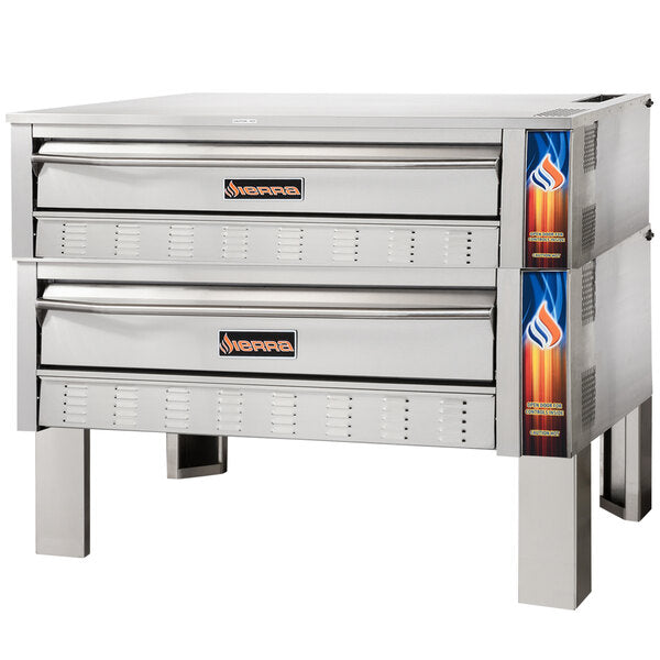 Sierra Range Natural Gas 48" Double Pizza Deck Oven SRPO-48G2 | SKU: OVN-SRPO-48G2