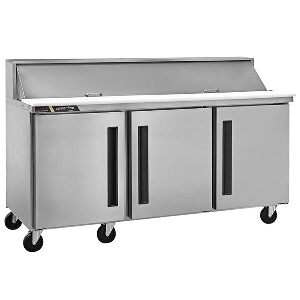 72" Centerline by Traulsen 3 Solid Doors Sandwich/Salad Prep Table CLPT-7220-SD-LRR | SKU: TBL-CLPT-7220-SD-LRR