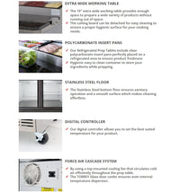 68" Pro-Kold Refrigerated Double Door Pizza Prep Table PTP-11 | SKU: CLR-PTP-11