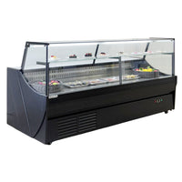 97'' Alaska-Line Square Deli Meat Showcase Cooler with Storage HIT-818 | SKU: CLR-HIT-818