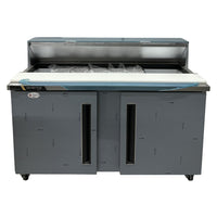 60'' Centerline by Traulsen 2 Door Refrigerated Sandwich/Salad Prep Table CLPT-6016-SD-LR | SKU: CLR-CLPT-6016-SD-LR
