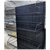 Black Gondola Shelving Single Sided with Baskets YD-S021 Starter | SKU: SHF-YD-S021-STARTER