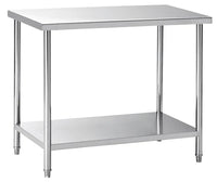 E Series All Stainless Steel Work Table - Various Sizes | SKU: TBL-WT