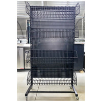 Black Gondola Shelving Single Sided with Baskets YD-S021 Starter | SKU: SHF-YD-S021-STARTER