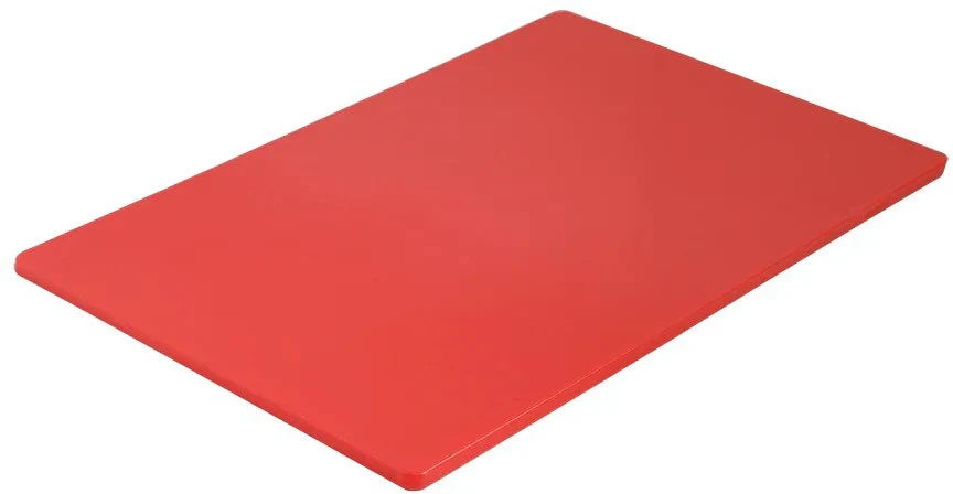 Custom Size Red Poly Cutting Board – 3/4" Thickness (18"–96" W, 18"–48" D) CT-19R | SKU: CBD-CT-19R