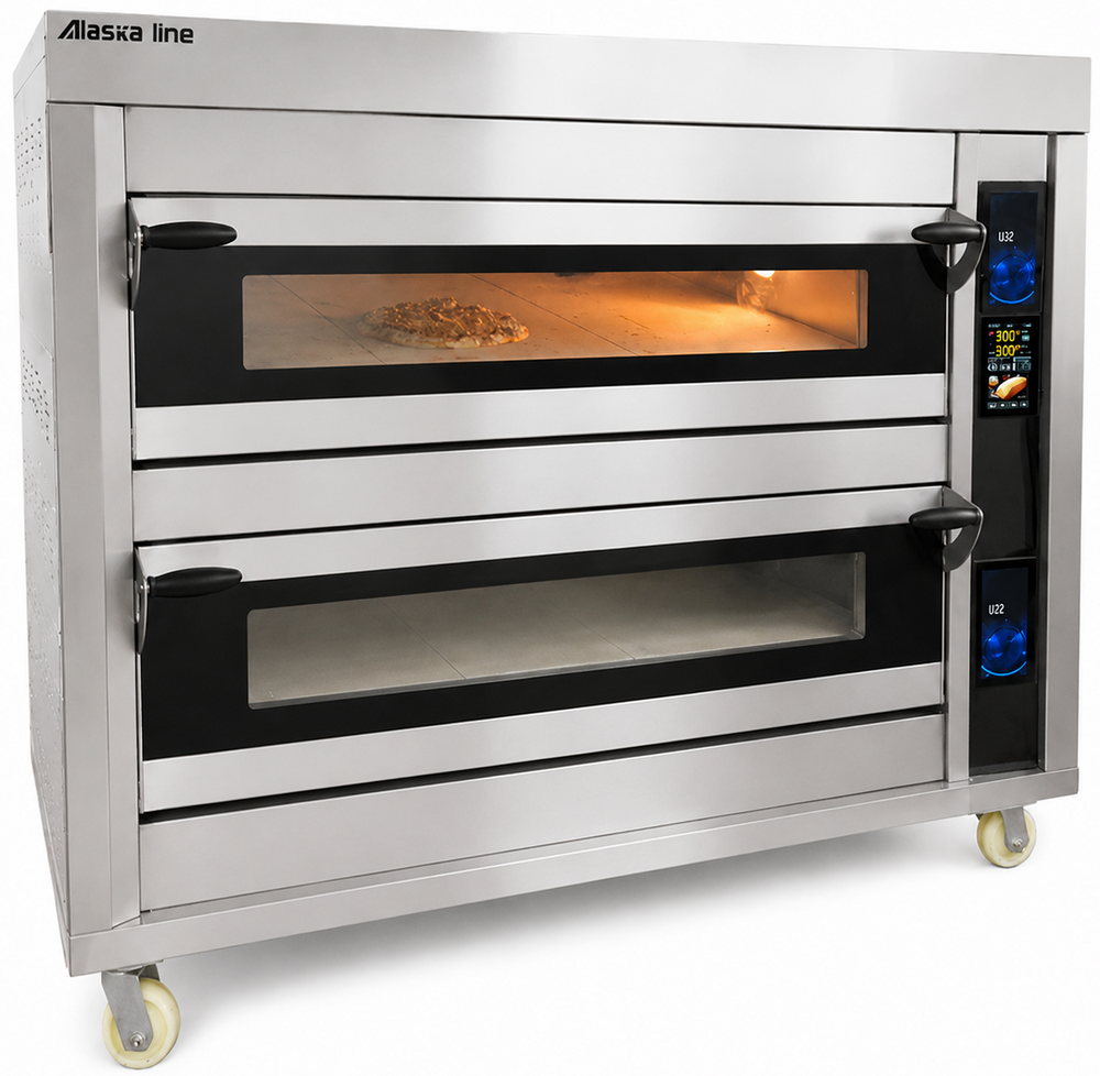 Alaska Line 66'' Double Deck Oven Electric with Steam Injection HIT-435 | SKU: OVN-HIT-435