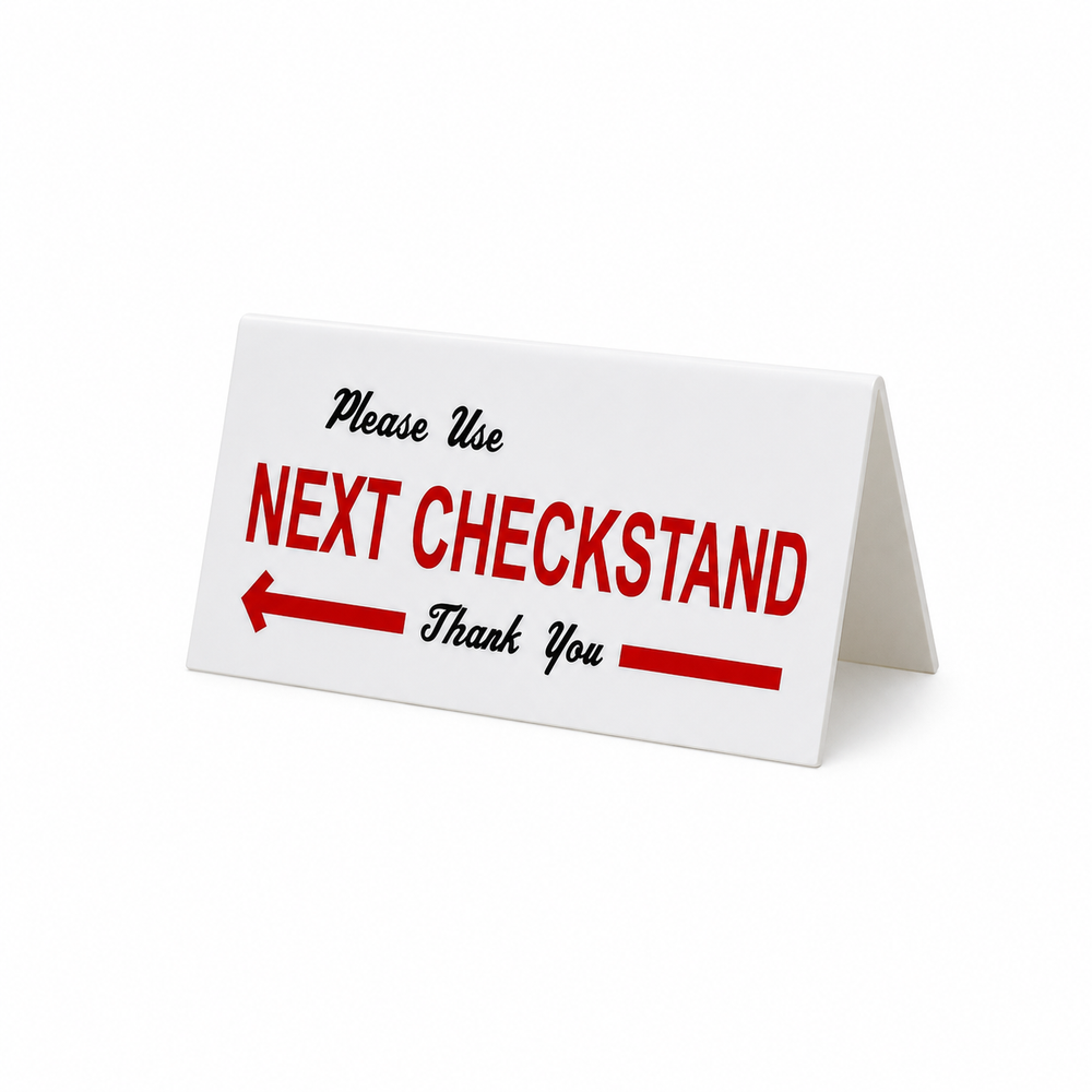 Checkout next checkstand, English