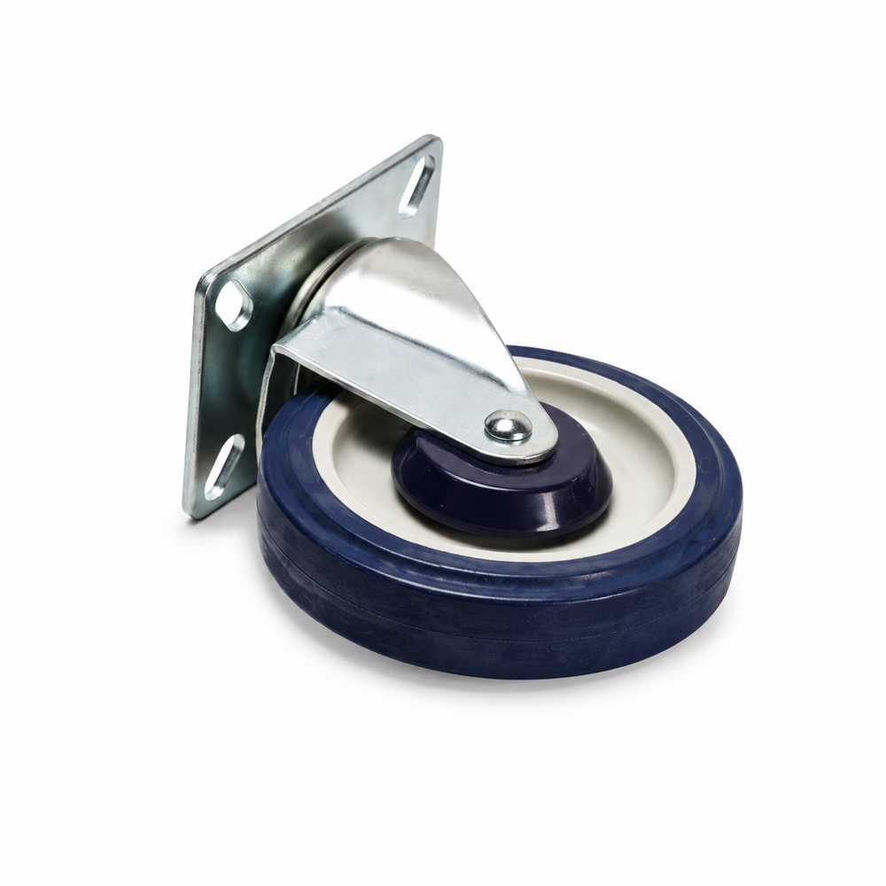 Caster, plate, 5 in