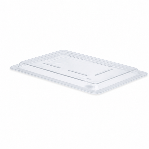 Storage container food polycarbonate lid, clear, half size, 18 x 12 in