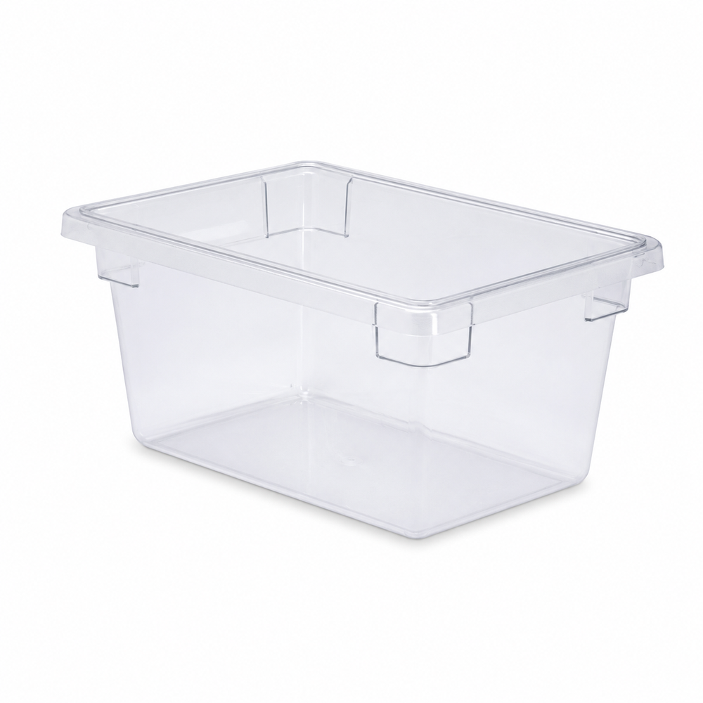 Récipient de stockage, alimentaire, en polycarbonate, transparent, demi-taille, 45,72 x 30,48 x 22,86 cm