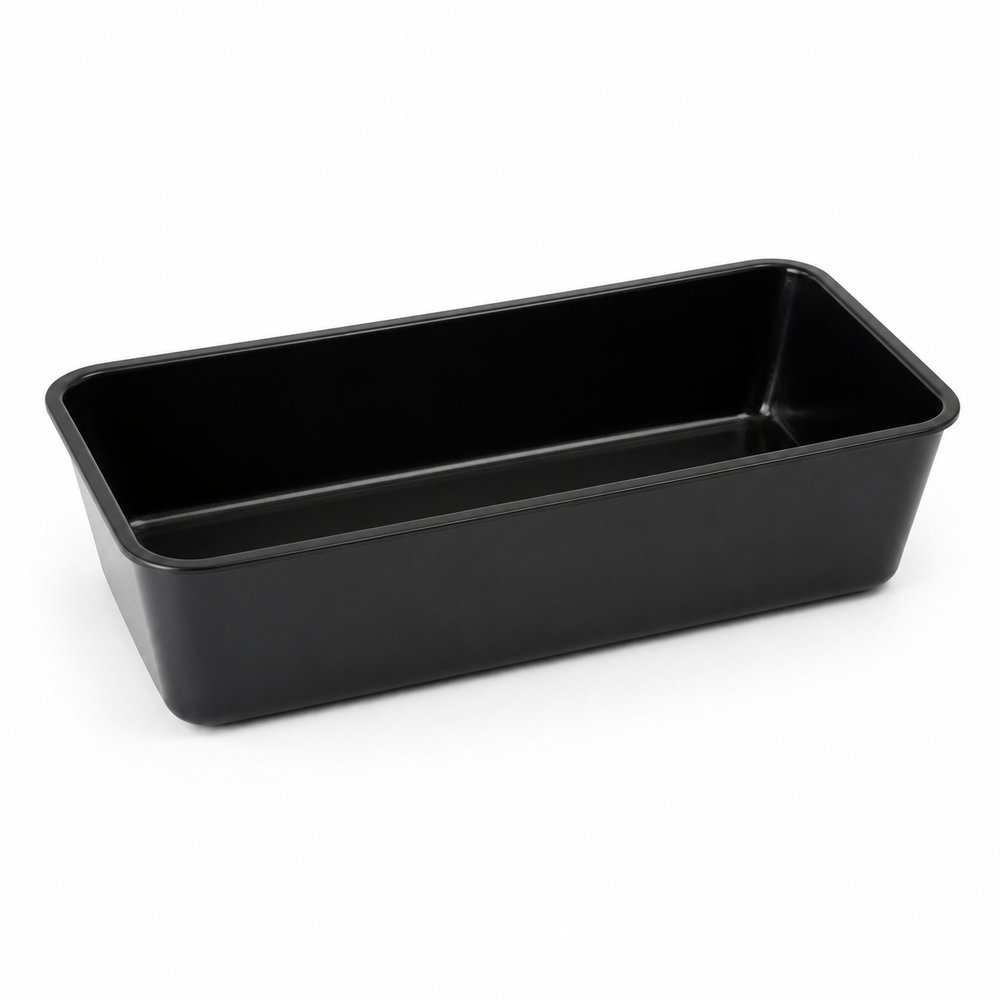 Acrylic deli tray, black, 8 x 15 x 2 in