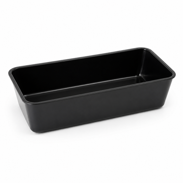 Acrylic deli tray, black, 8 x 15 x 2 in