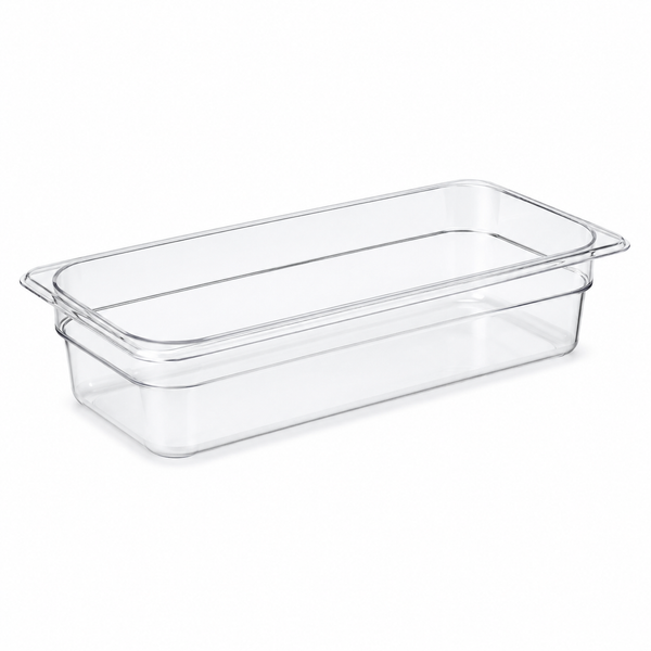 Food pan, 1/2 size, 2.5 in deep, clear