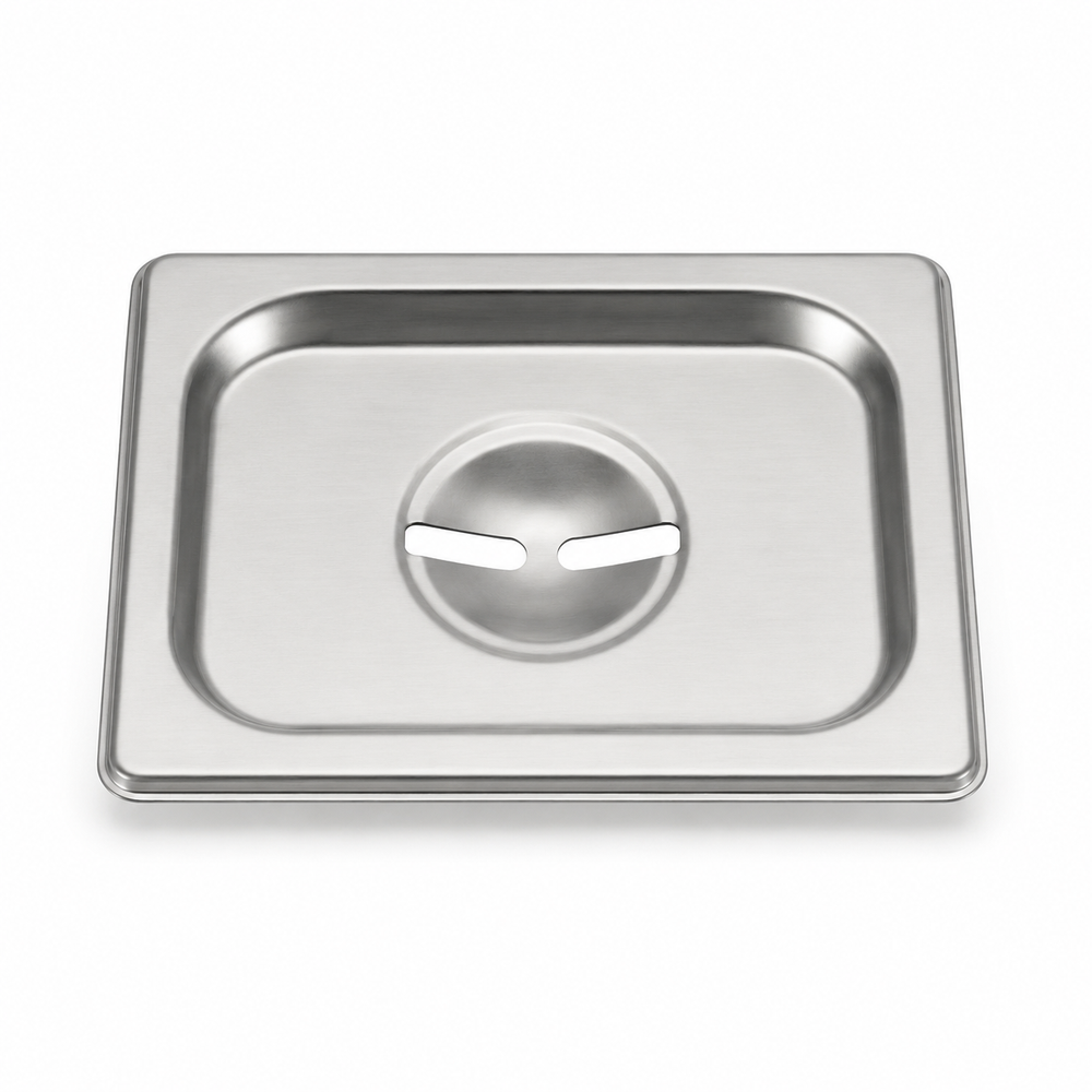 Stainless steel cover for 1/2 size stainless pan, 10 x 12 in, slotted