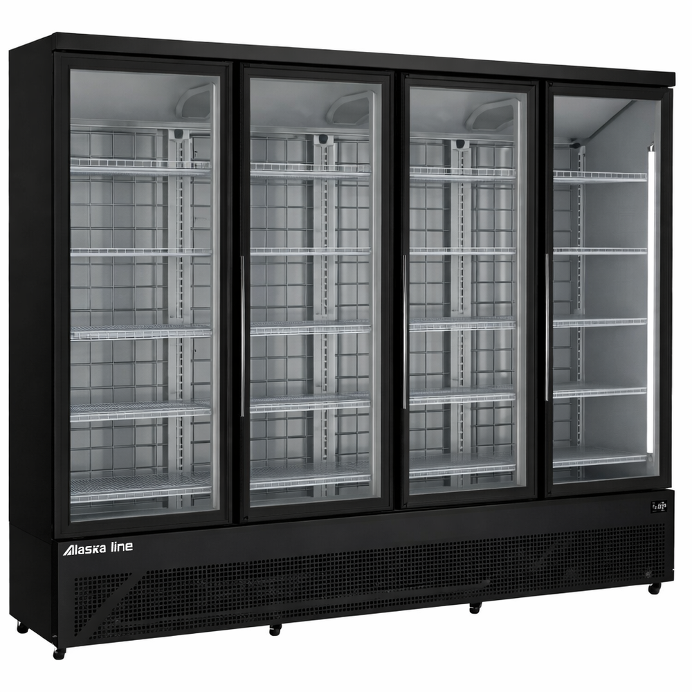 Alaska-Line 98'' 4 Glass Swing Door Freezer Self Contained HIT-344 | SKU: FRZ-HIT-344