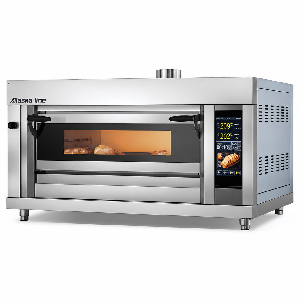 Alaska-Line 54'' Electric Bakery Deck Oven with Steam Injection HIT-440 | SKU: OVN-HIT-440