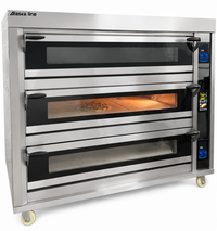 Alaska-Line 73'' Electric Bakery Three Deck Oven with Steam Injection HIT-445 | SKU: OVN-HIT-445