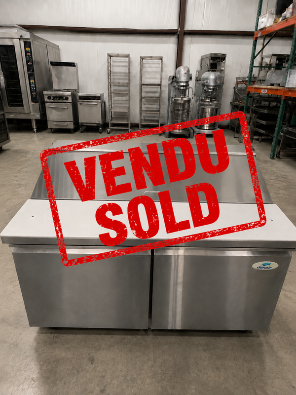 Danair PRT-2-60-HC 60” Commercial Refrigerated Prep Table – 2 Doors – Stainless Steel -Used