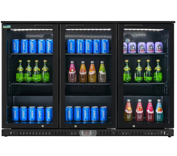 53'' Alaska-Line Back Bar Three Door Cooler Sliding Door HIT-24S | SKU: CLR-HIT-24S