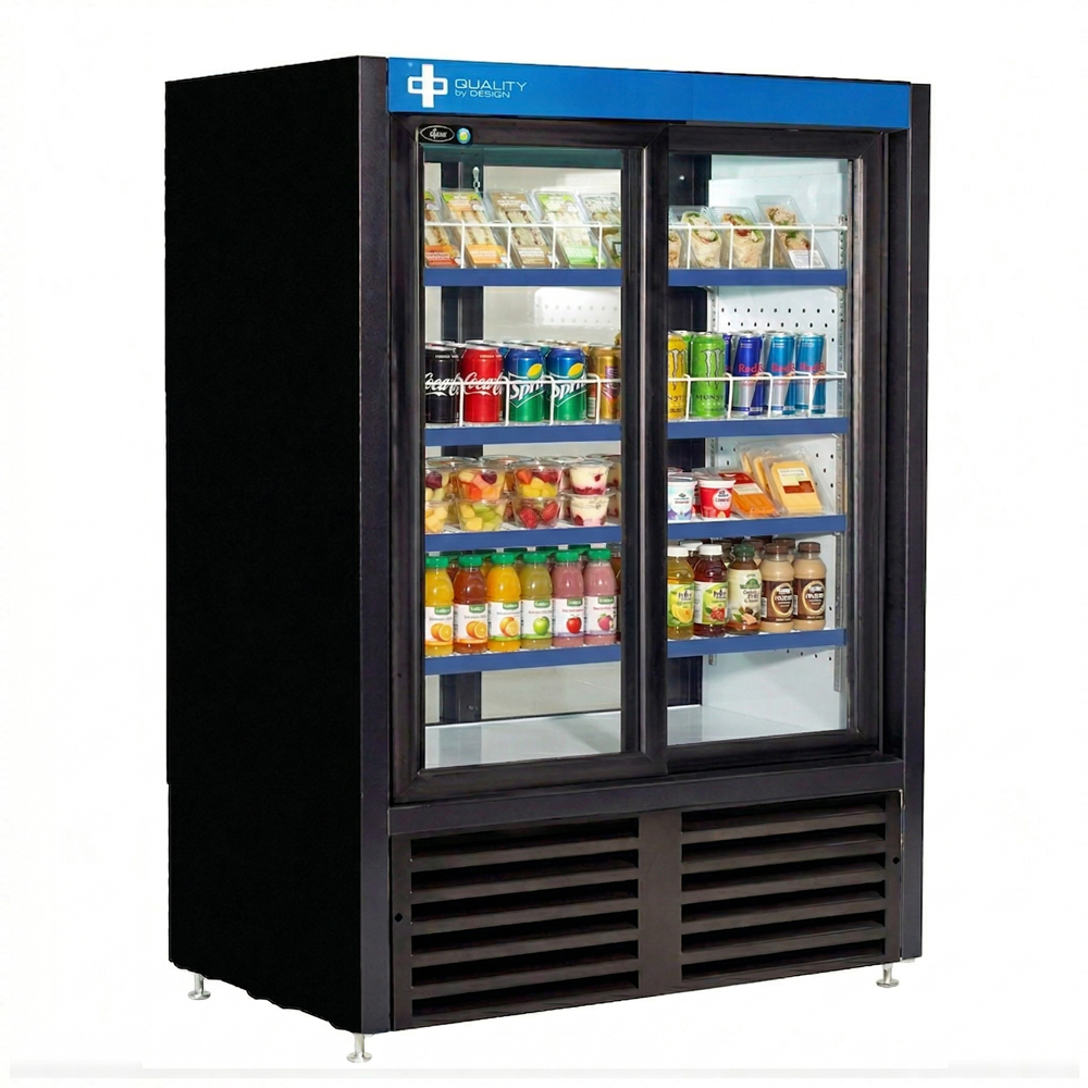 QBD 39.5" Double Glass Slide Door Cooler Pass Thru CD3360CPT-HC | SKU: CLR-CD3360CPT-HC