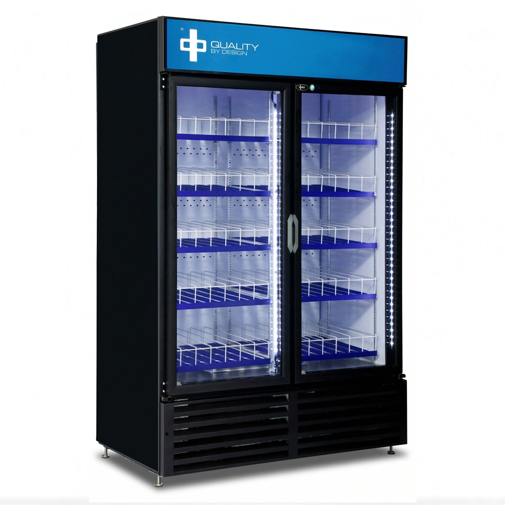QBD 52" Double Glass Swing Door Cooler CD47-HC | SKU: CLR-CD47-HC