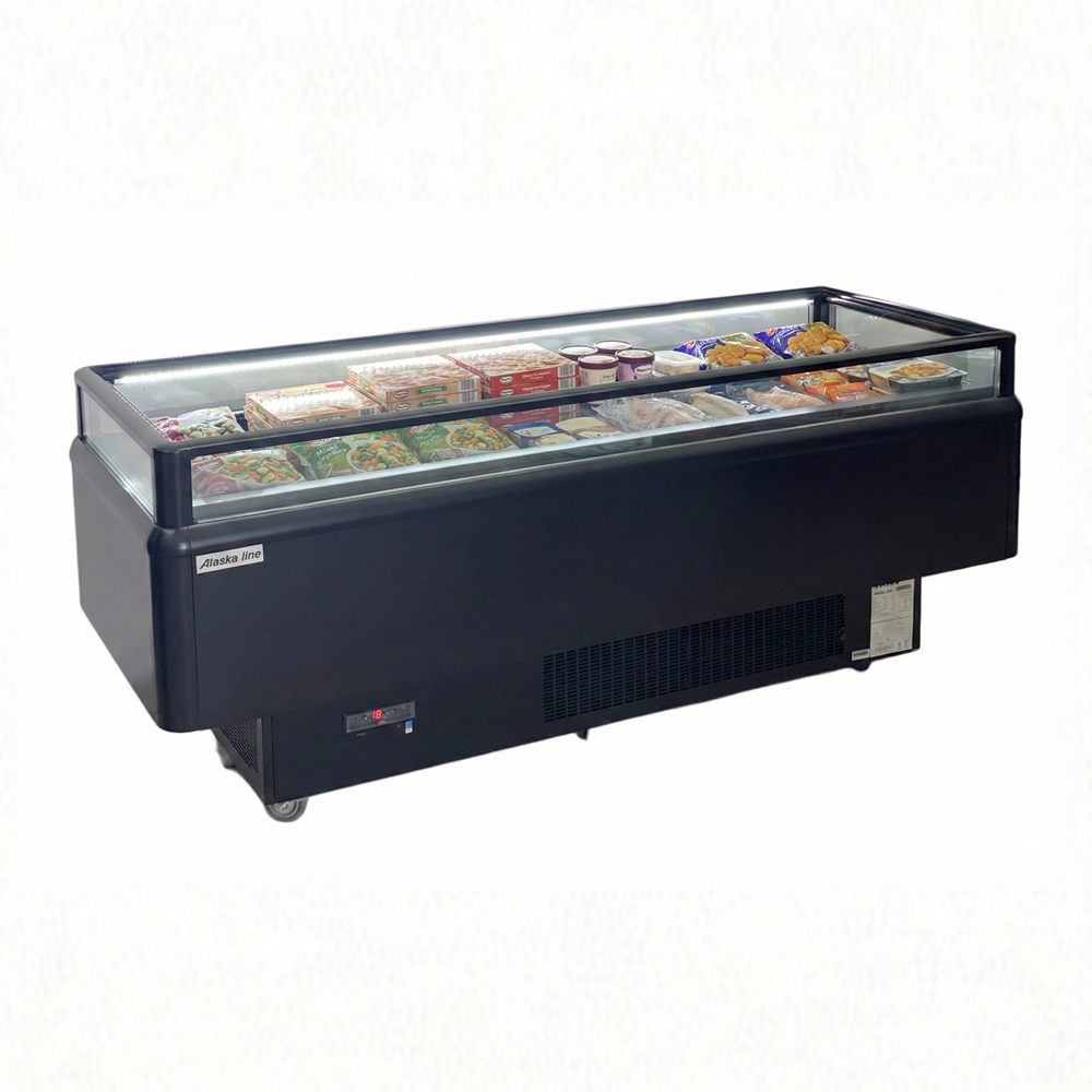 Alaska Line 82'' Dual Temperature Open Display Island Freezer, Cooler HIT-605 | SKU: FRZ-HIT-605