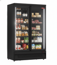 New Air 49″ 2 Swing Door Glass Refrigerator Merchandiser – All Black NGR-49-HB | SKU: CLR-NGR-49-HB
