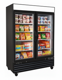 Kool-It 54" Double Glass Door Display Freezer - 48 Cu Ft., KGF-48 | SKU: FRZ-KGF-48