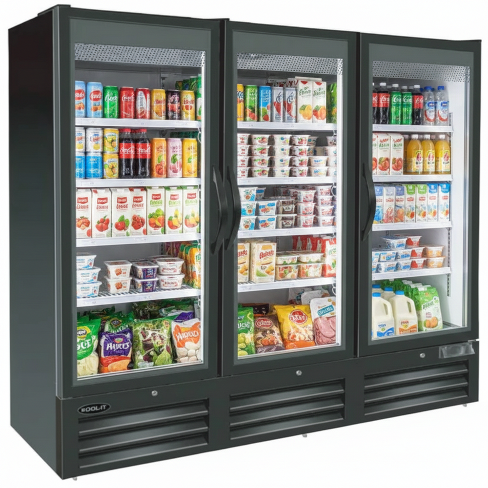 Kool-It Triple Door Merchandiser Cooler KGR-78BB | SKU: CLR-KGR-78