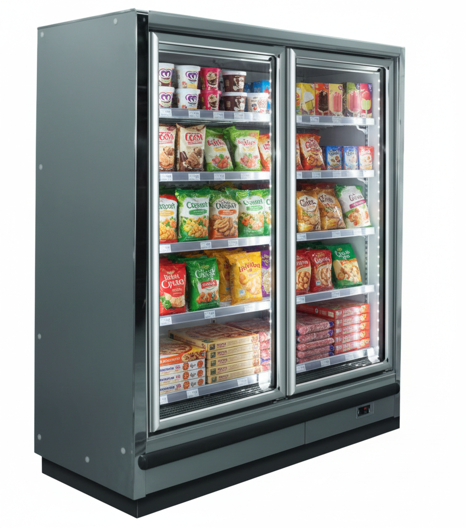 62" Alaska Line Two Glass Door Freezer - Cooler Remote HIT-41 | SKU: FRZ-HIT-41