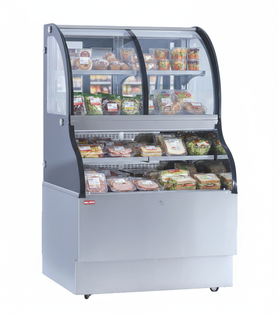 New Air 36″ Floor Dual Service Open Merchandiser NCC-36-SS | SKU: NAF-NOM-28-LBC