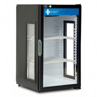 QBD 21.6" Single Glass Door Countertop Cooler w/Side Glass DC7HG-HC | SKU: CLR-DC7HG-HC