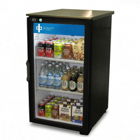 QBD 20.5" Single Glass Door Countertop Cooler w SS TOP + Shelf DC6LP-HC | SKU: CLR-DC6LP-HC