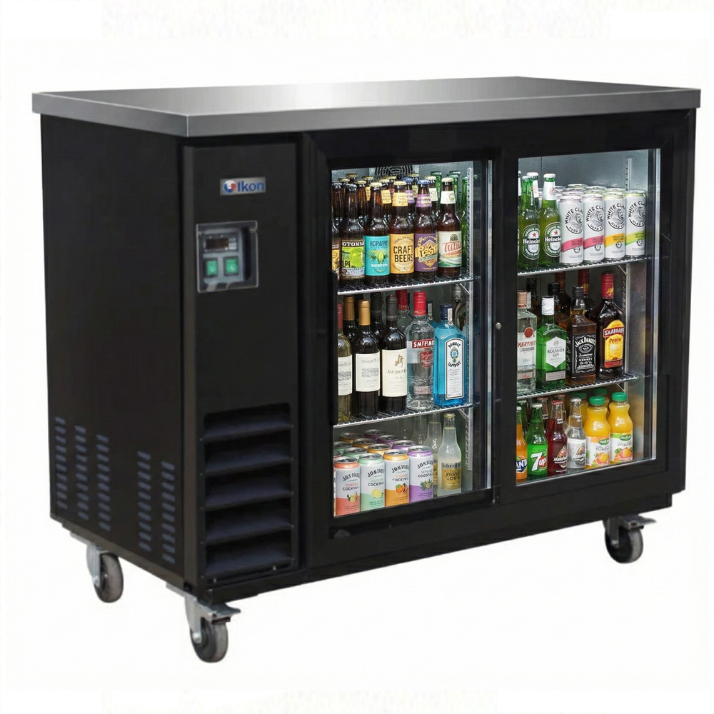Ikon 49.1" Two Sliding Glass Door Bar Cooler - 12 Cu.Ft. IBB-49-2G-24SD | SKU: CLR-IBB-49-2G-24SD