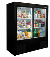 Habco ESM14SL54HC 47" 6-Shelf Double Sliding Door Merchandising Refrigerator | SKU: CLR-ESM14SL54HC