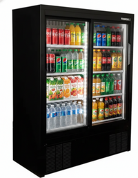 Habco 47" 8-Shelf Double Sliding Door Merchandising Refrigerator ESM14SL60HC | SKU: CLR-ESM14SL60HC