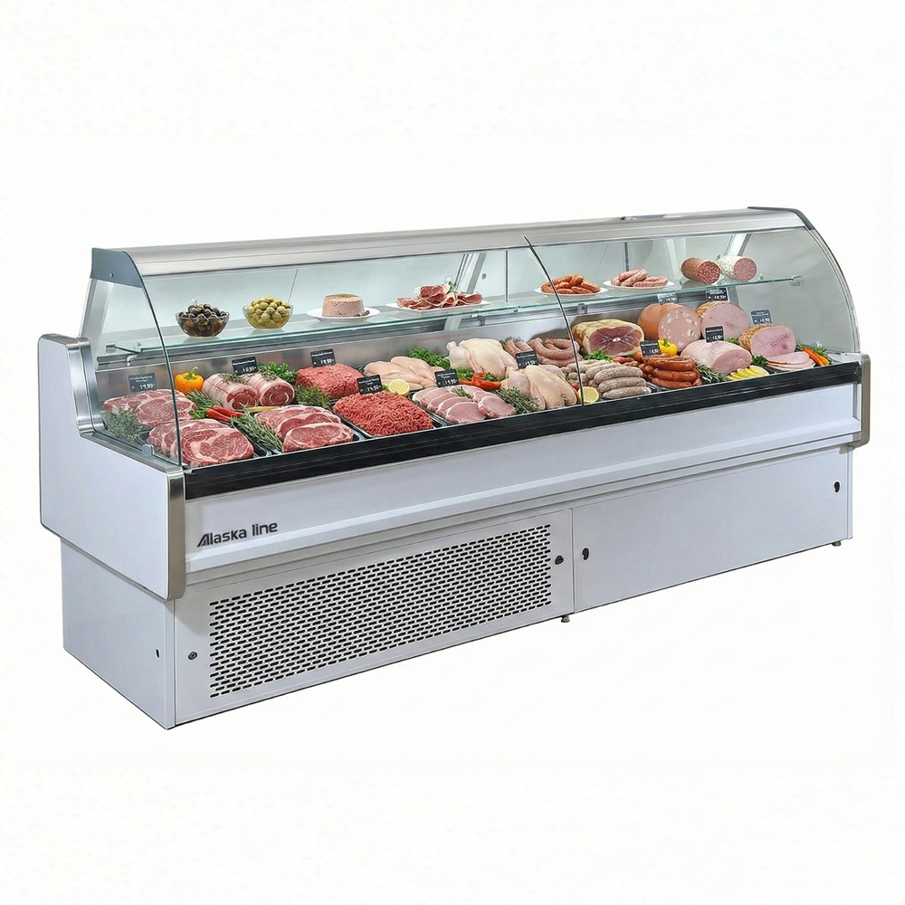 101'' Alaska-Line Slim Meat Deli Service Showcase HIT-34 | SKU: ASM-HIT-34