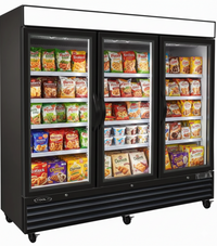 Kool-It 81" Triple Glass Door Display Freezer - 72 Cu. Ft. KGF-72DV | SKU: FRZ-KGF-72DV