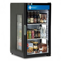 QBD 21.6" Single Glass Door Countertop Cooler w/Side Glass DC7HG-HC | SKU: CLR-DC7HG-HC